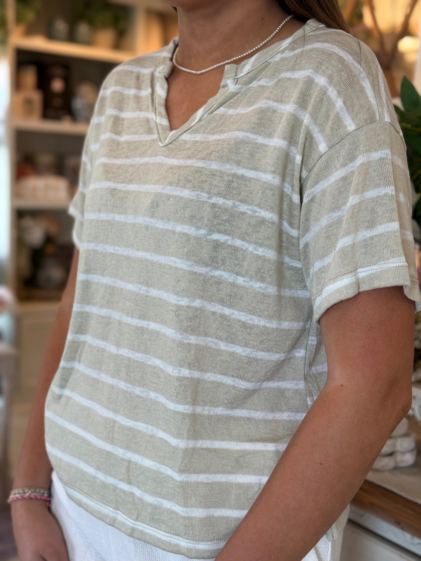 Soft Horizon Stripe Top