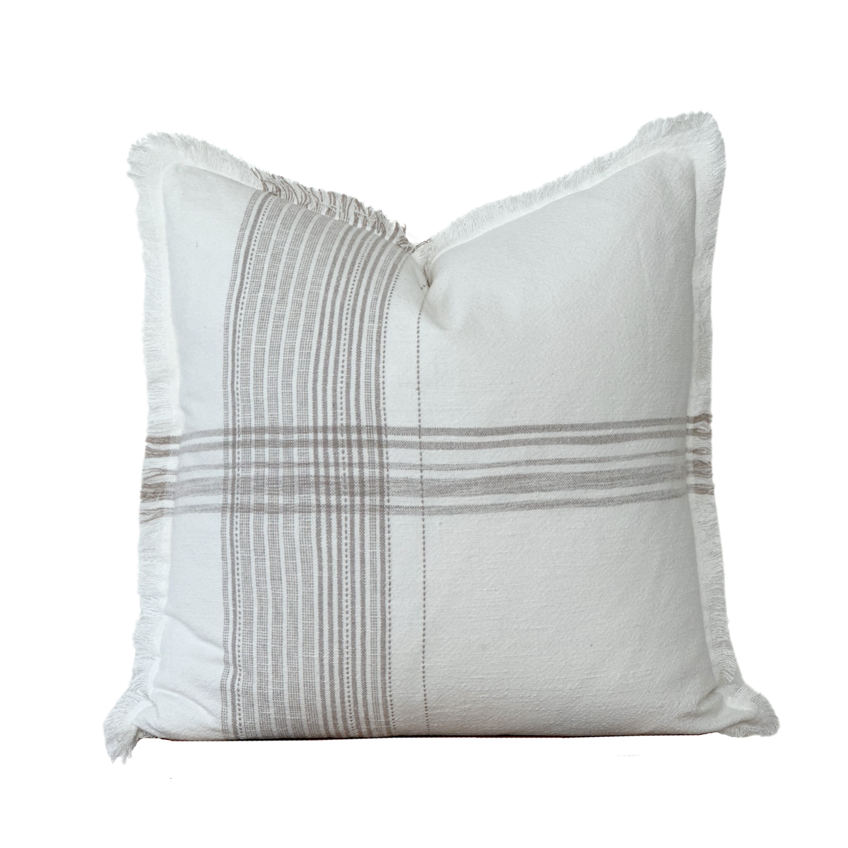 Plaid Fringe Pillow  | Fleur + Fray Collection