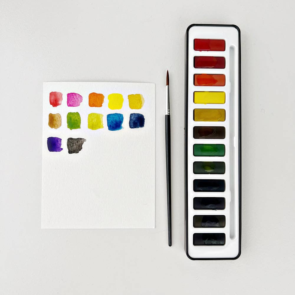 Watercolor paint set w/brush
