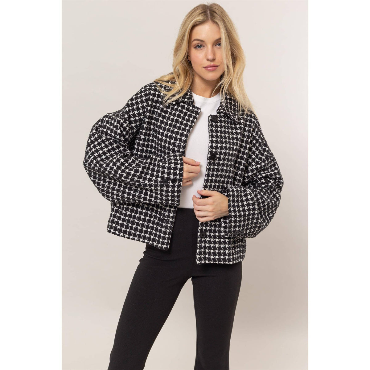 Luxe Houndstooth Jacket