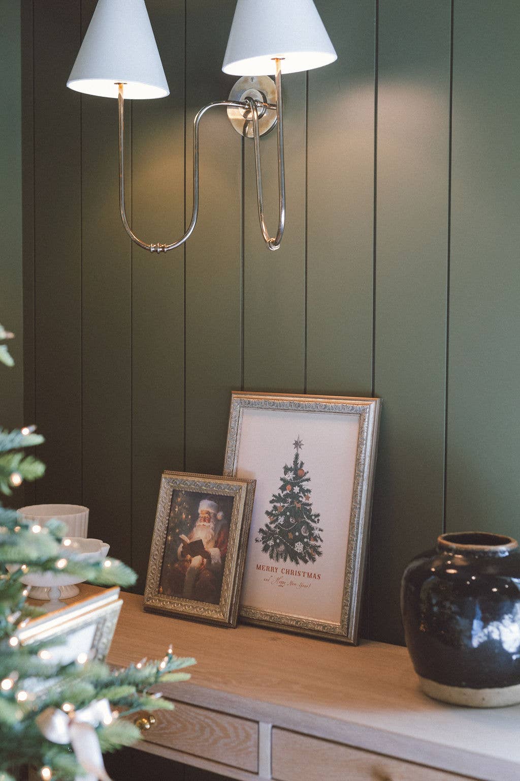Classic Santa Framed Antique Art | 5x7