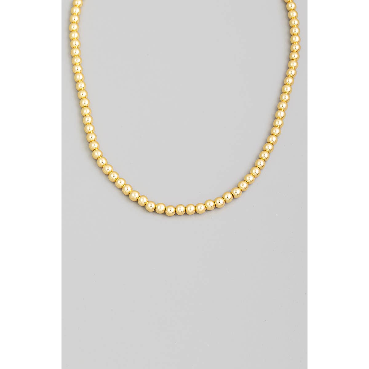 Gold Dipped Ball Beaded Necklace: G