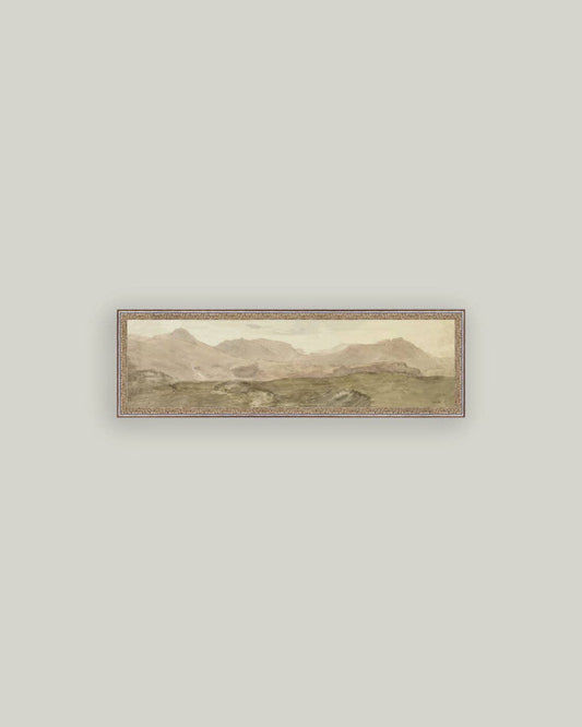 View from the top of Honister Crag Framed Antique Art: 32x10