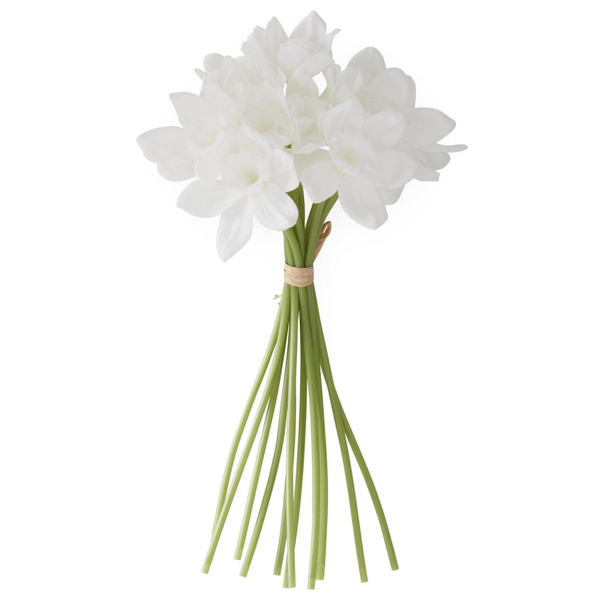 11 Inch White Real Touch Daffodil Bundle (12 Stems)