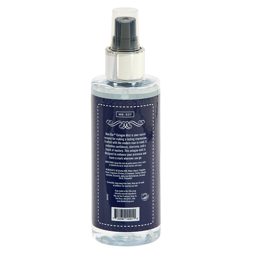 Man Bar Cologne Mist Silver Sage & Bergamont
