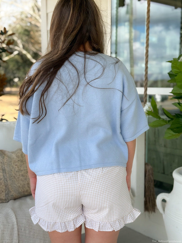 The Millie Gingham Ruffle Shorts