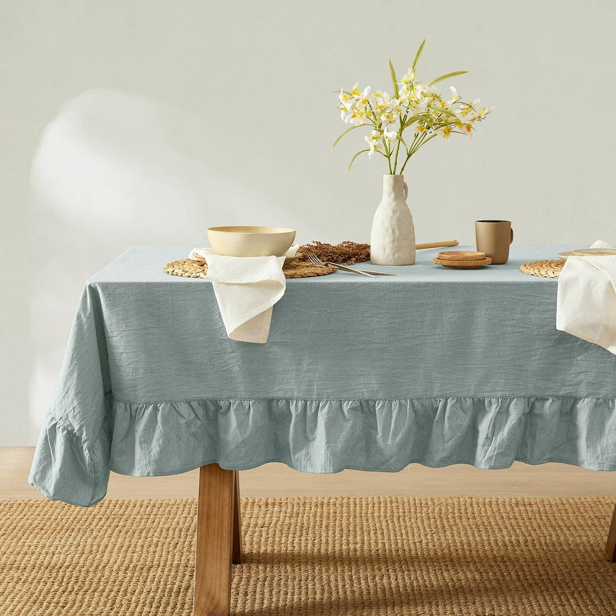 Corcovado Tablecloth (Slate Blue): 60" round