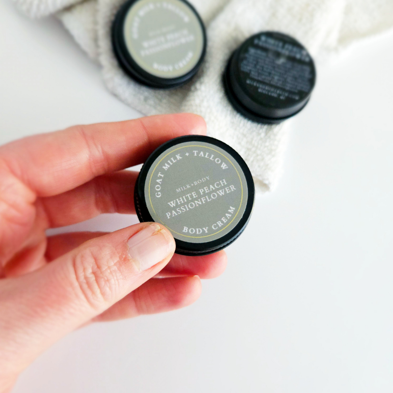 Mini Peach Passionflower Goat Milk + Tallow Body Cream