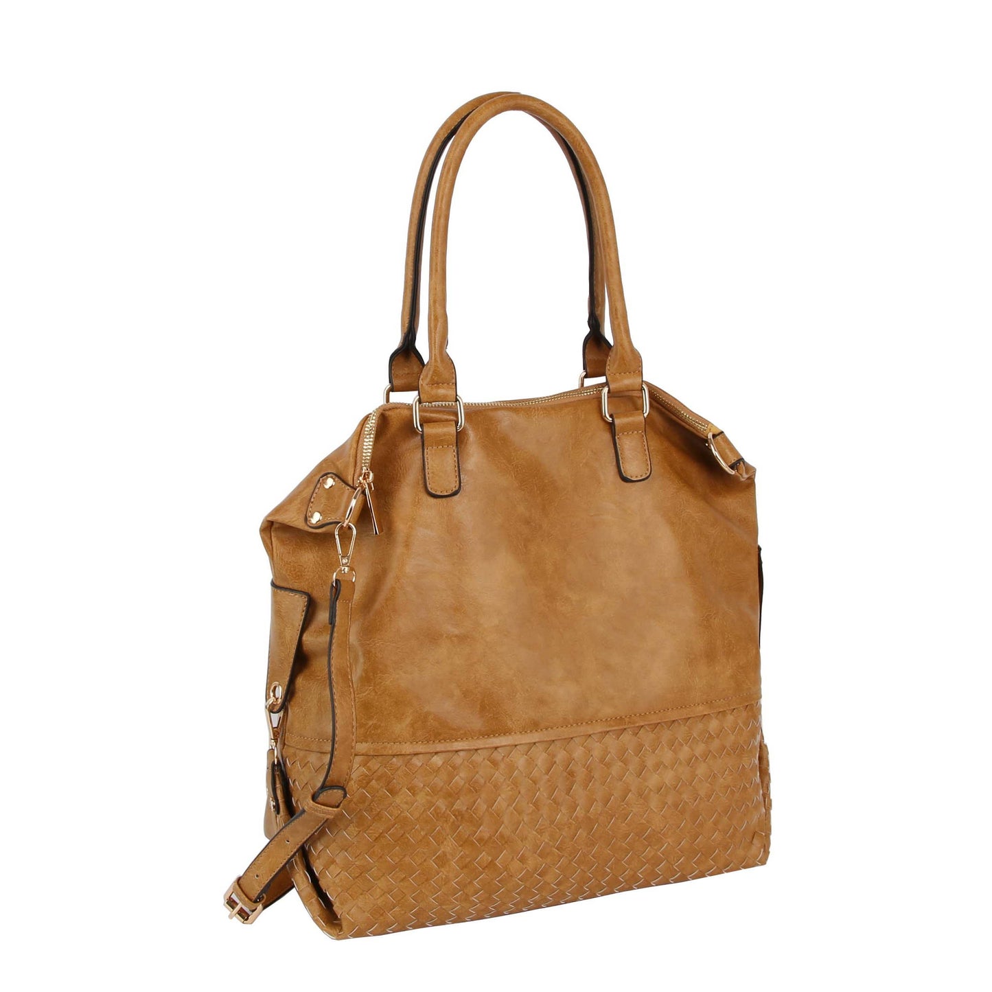 Women Tote Shoulder Top Handle Hobo Handbag: MOCHA / ONE SIZE