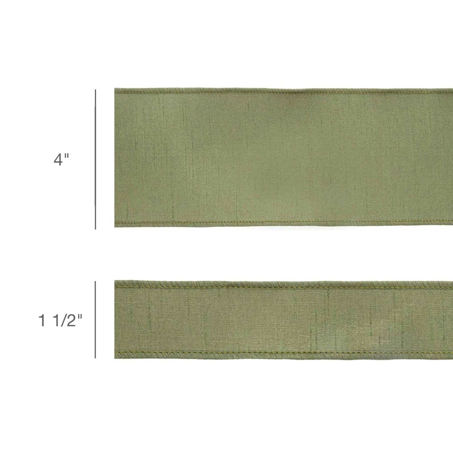 4" Wired Double-fused Dupioni Ribbon | 10 Yard Roll