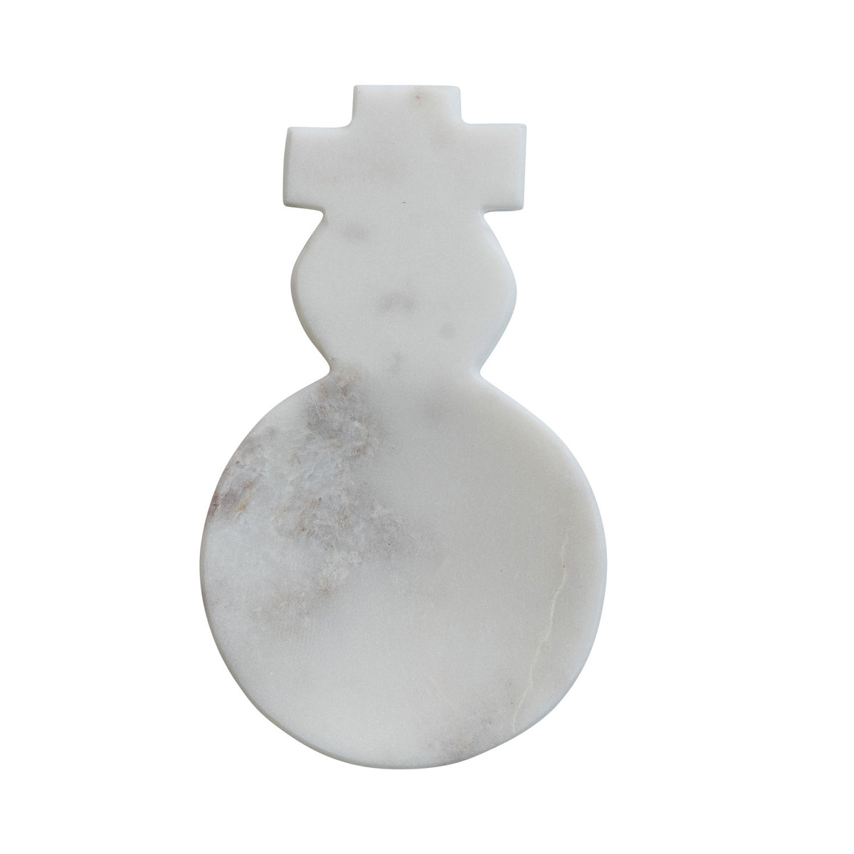 Marble Snowman Shaped Spoon Rest | White