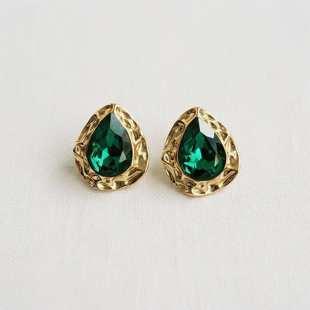 Elegant Waterdrop Gemstone Dangle Earrings