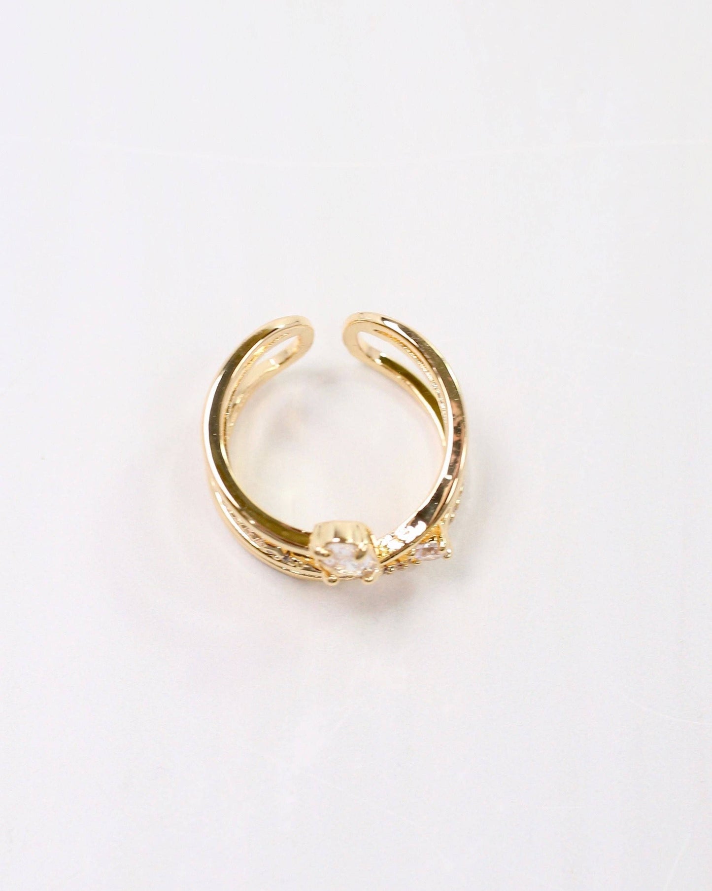 Reneau Crisscross Ring Gold