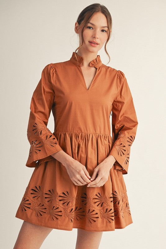Rustic Bloom Eyelet Dress