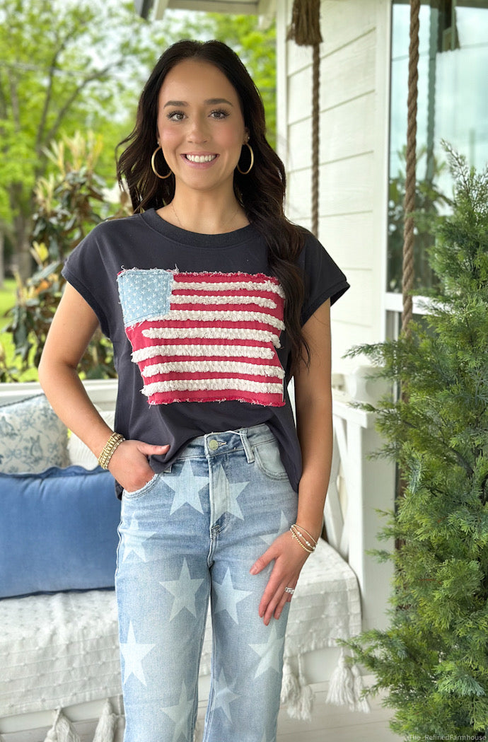 Vintage Vibes Flag Top