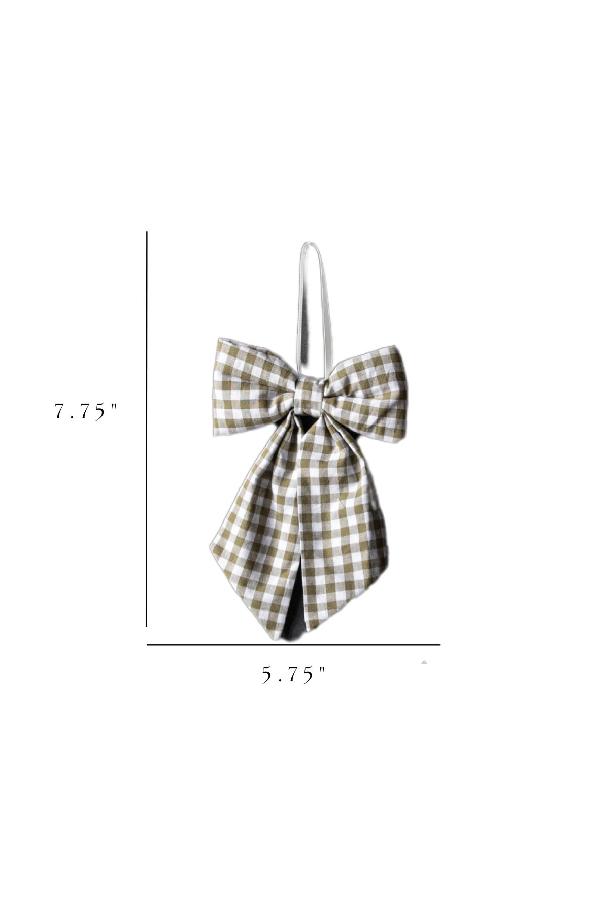 Bow Gingham Green Fabric: Medium