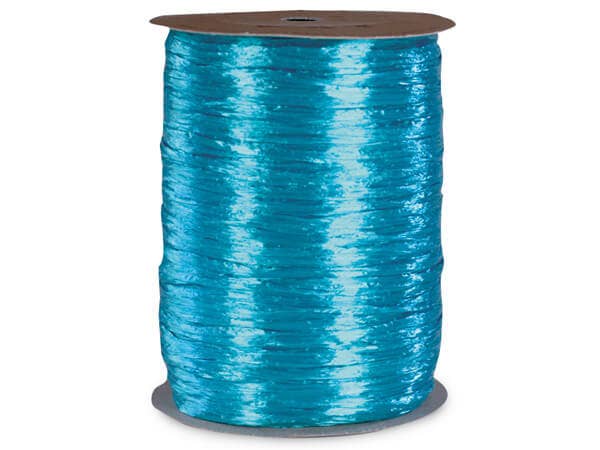 Pearlized Raffia Ribbon: Light Blue, 1 Pack, 100 yards
