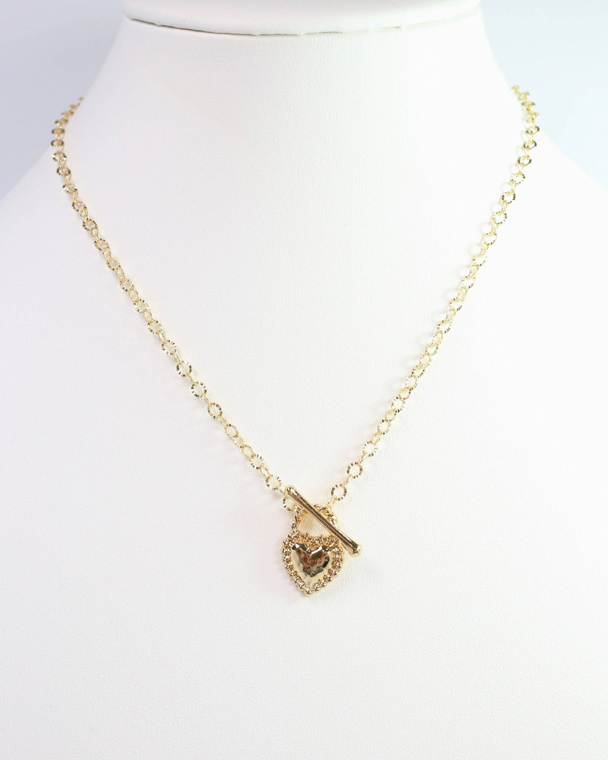 Willis Heart Charm Necklace Gold