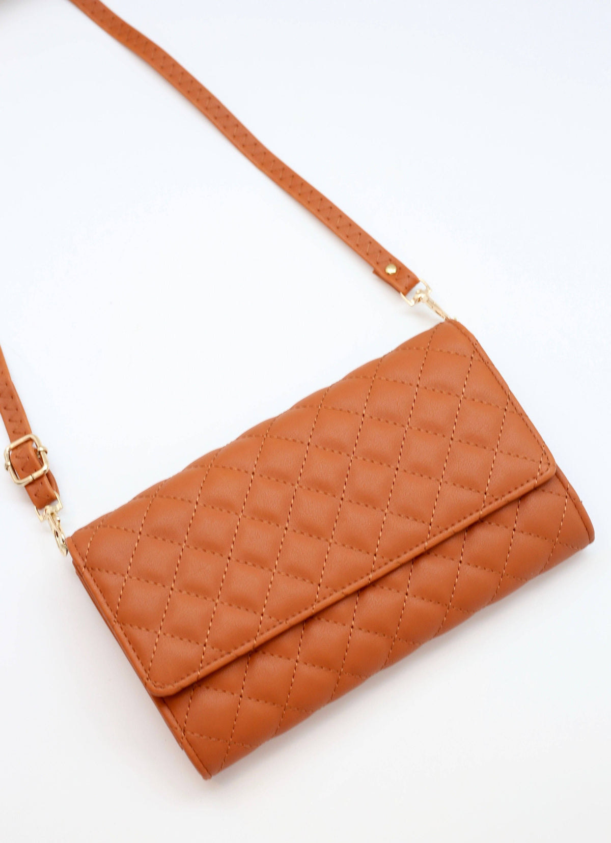 Kentwood Quilted Crossbody BROWN