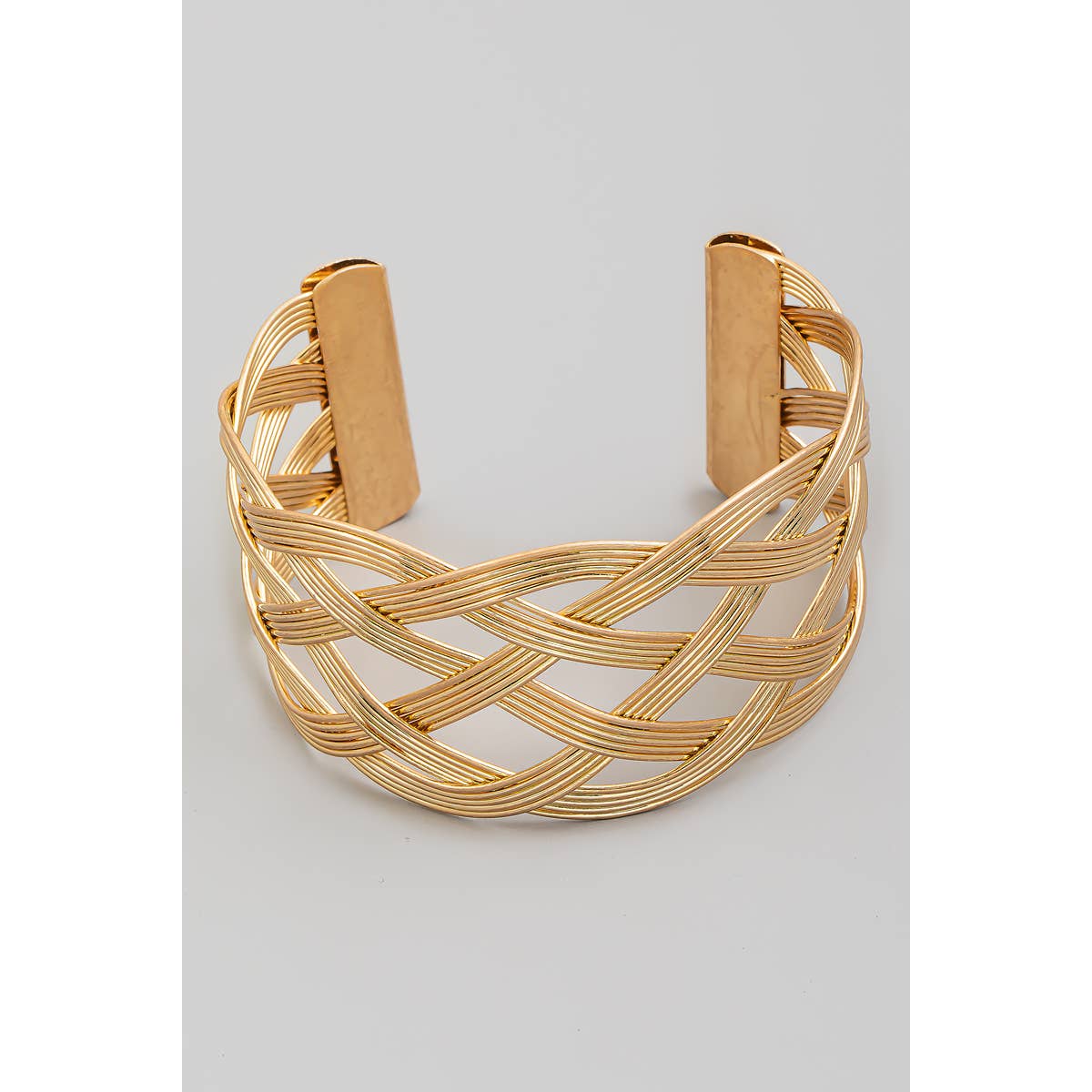 Metallic Woven Wires Cuff Bracelet: WS