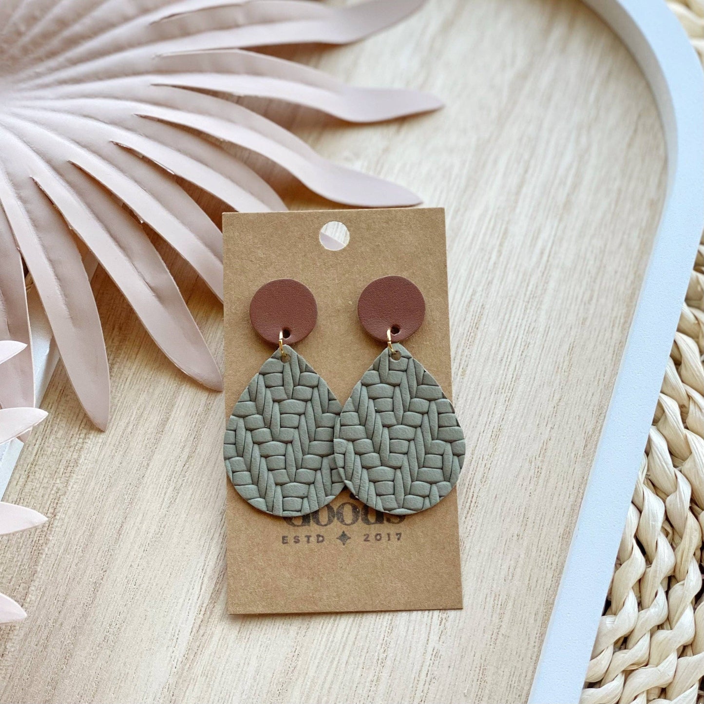 Heritage Studs | Vintage Green
