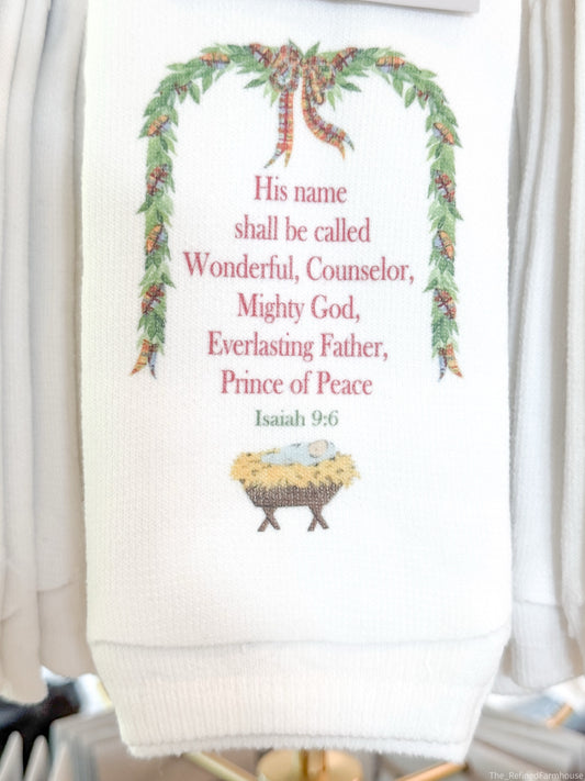 Isaiah 9:6 His name Socks