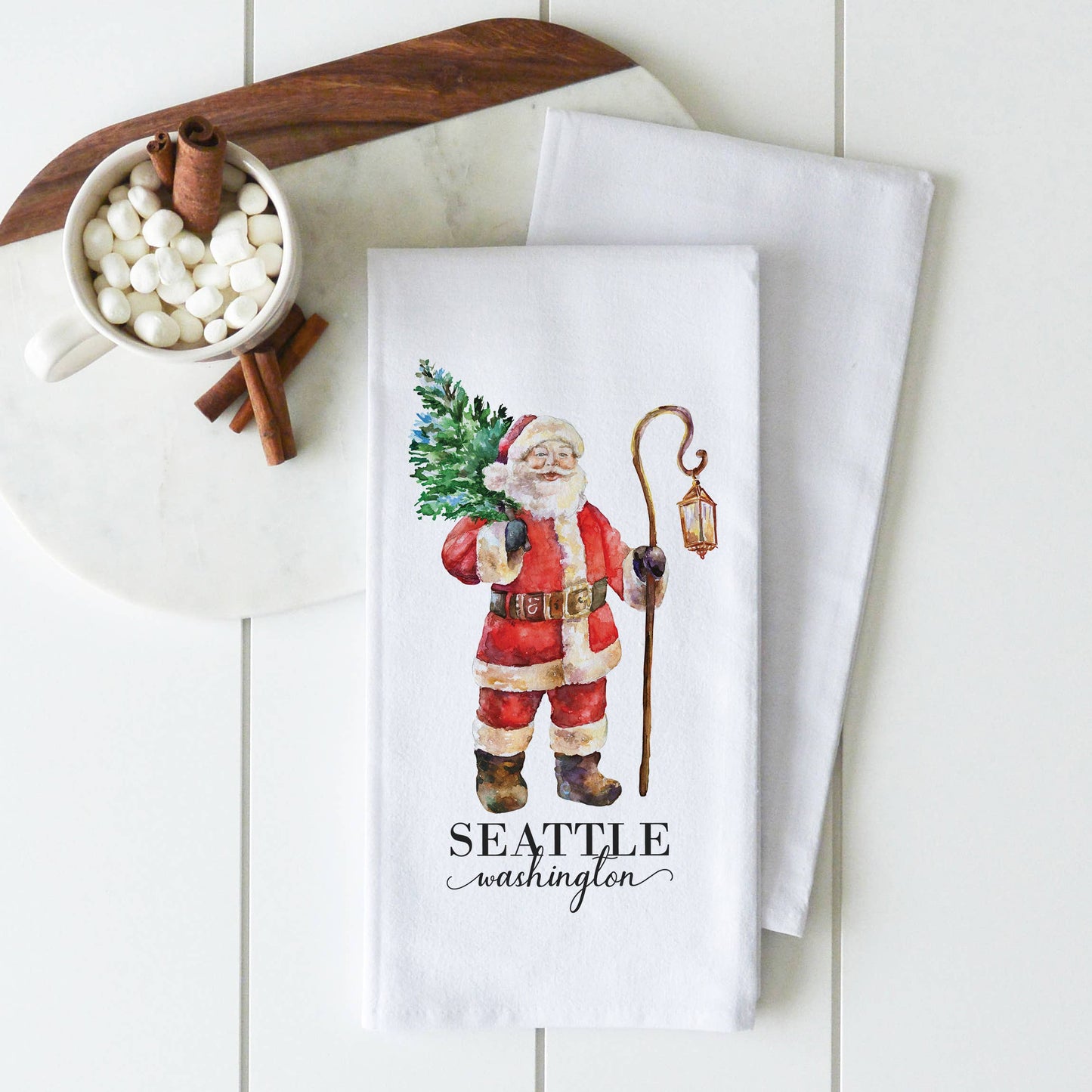 Santa Custom Tea Towel