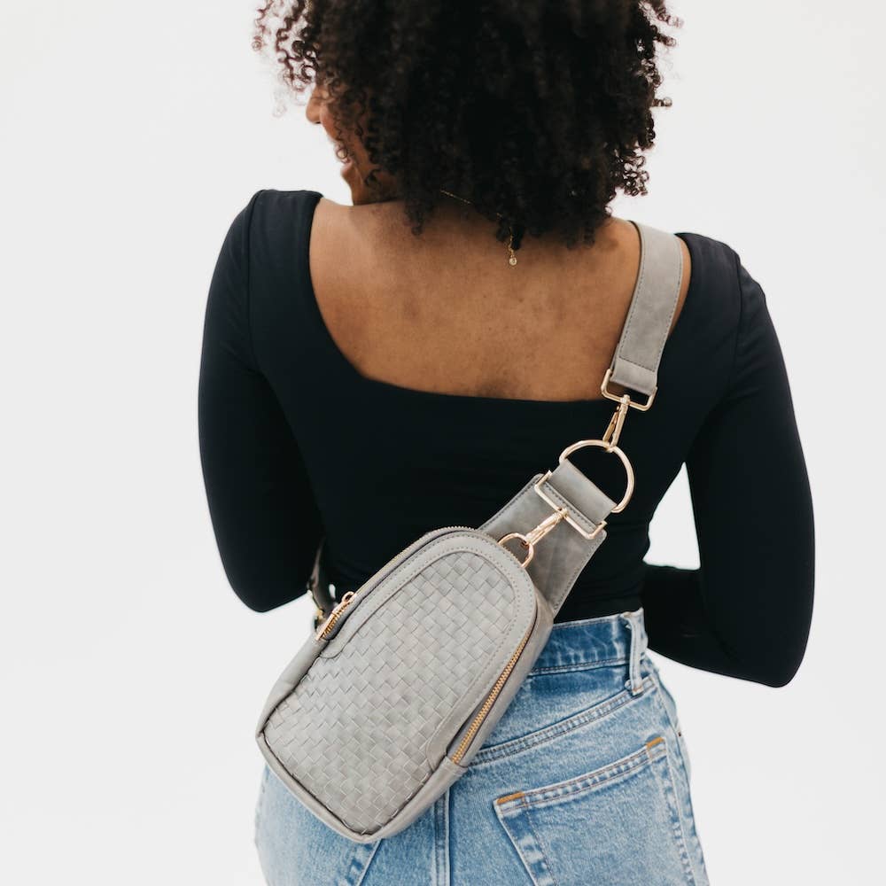Waverly Woven Sling Bag (Free Strap Extender!): Cream