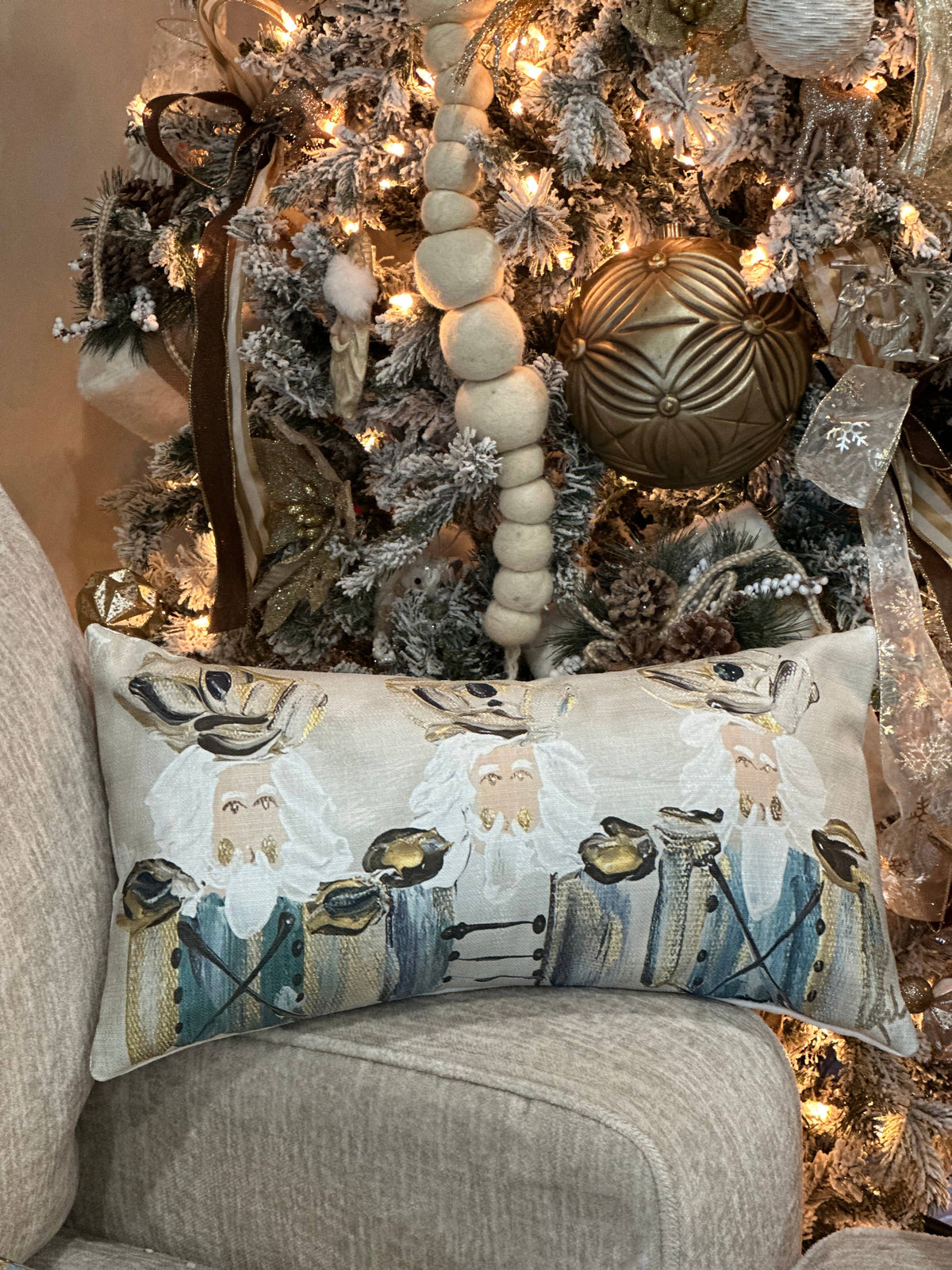 New Nutcracker Lumbar Pillow: 12x24