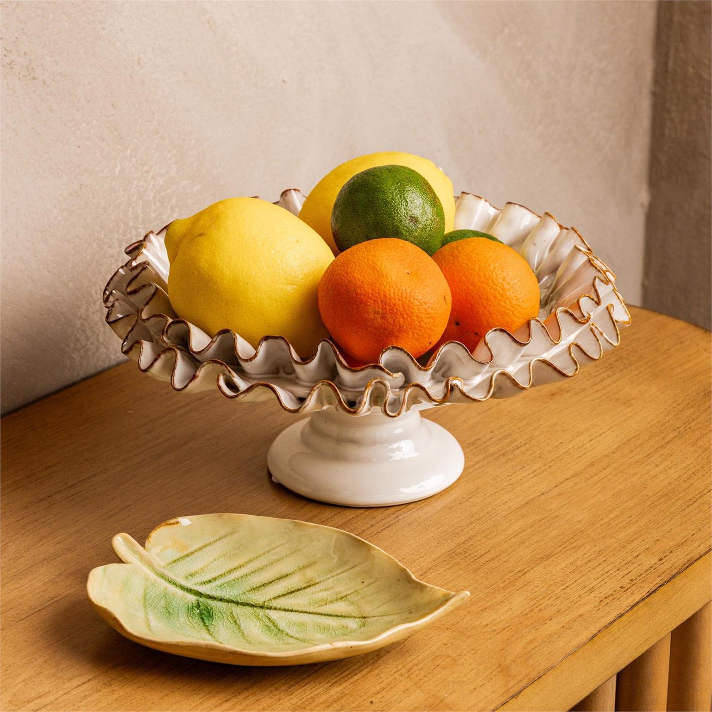 Heirloom Lace Ruffle Pedestal Bowl