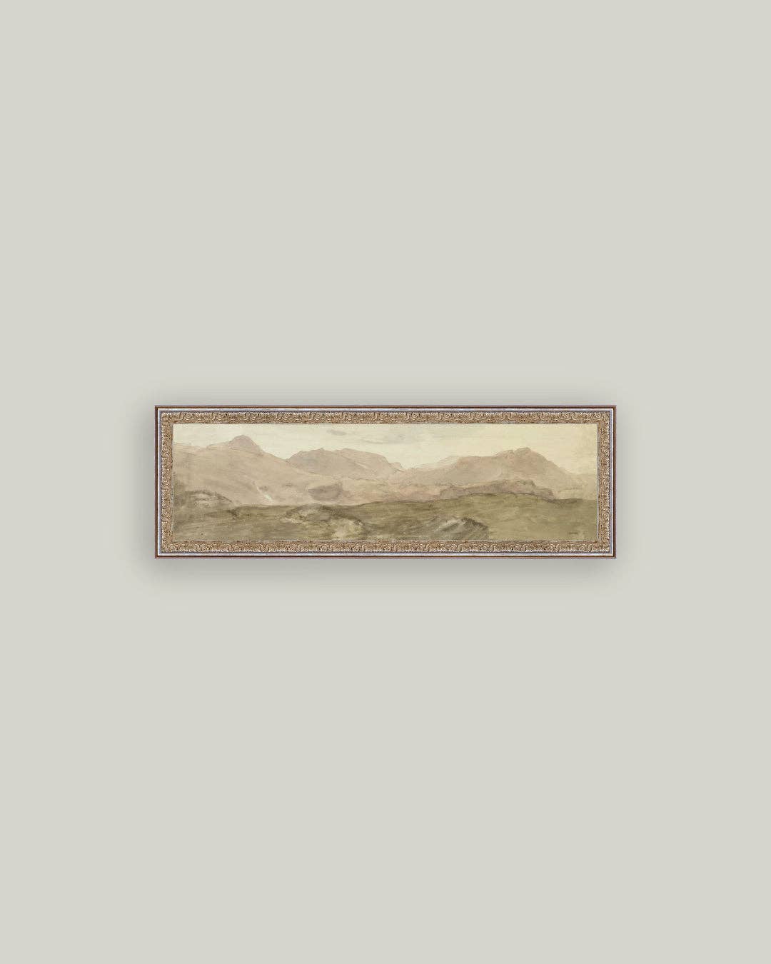 View from the top of Honister Crag Framed Antique Art: 32x10