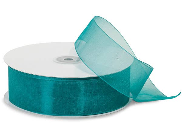 Sheer Organza Gift Packaging Ribbon: Light Blue, 1 Pack, 7/8"x100 yards
