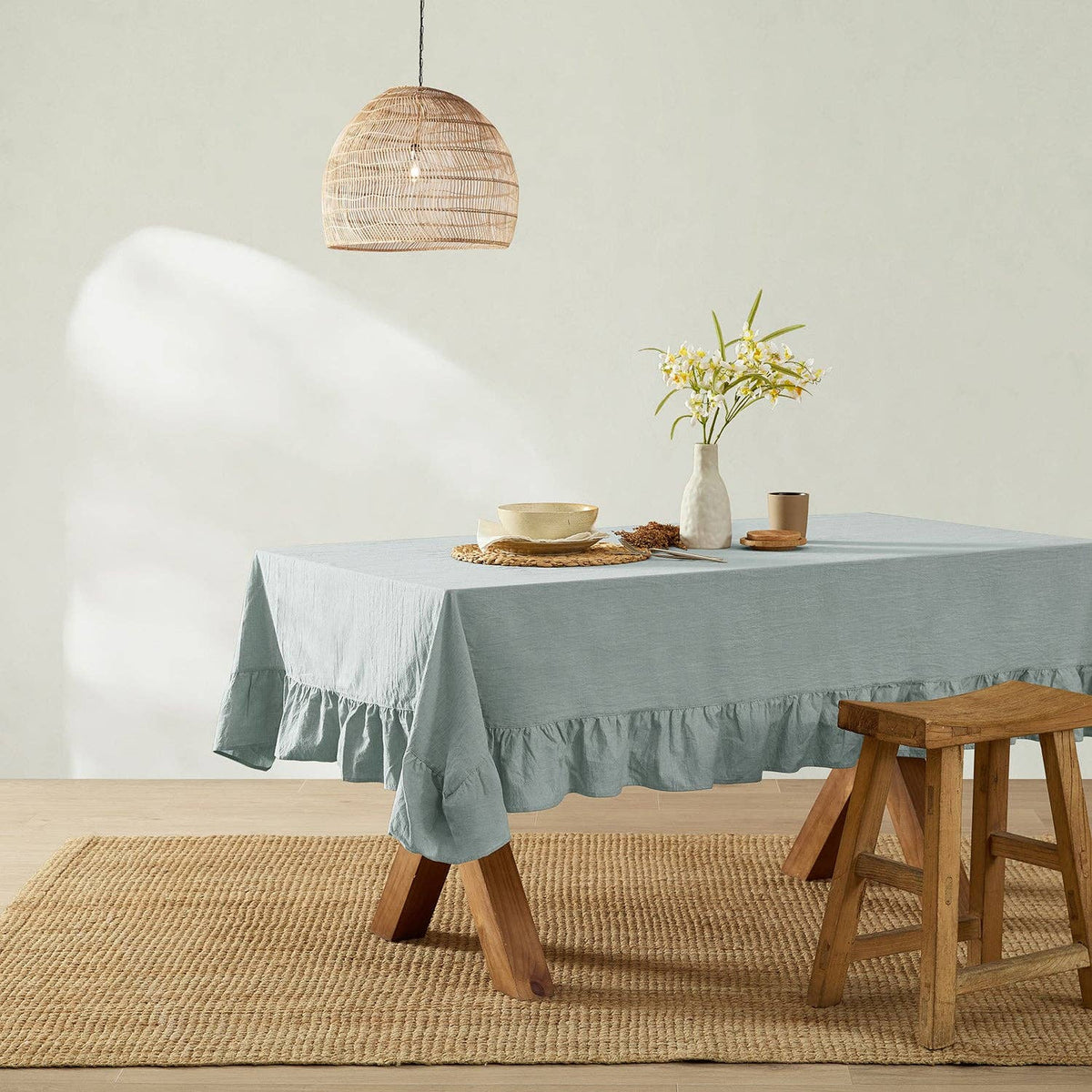 Corcovado Tablecloth (Slate Blue): 60" round