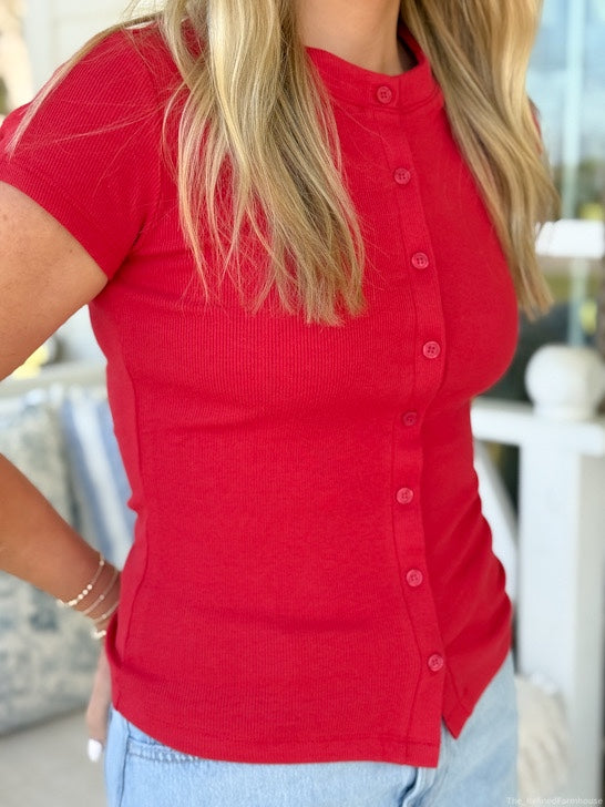 The Ruby Button Top