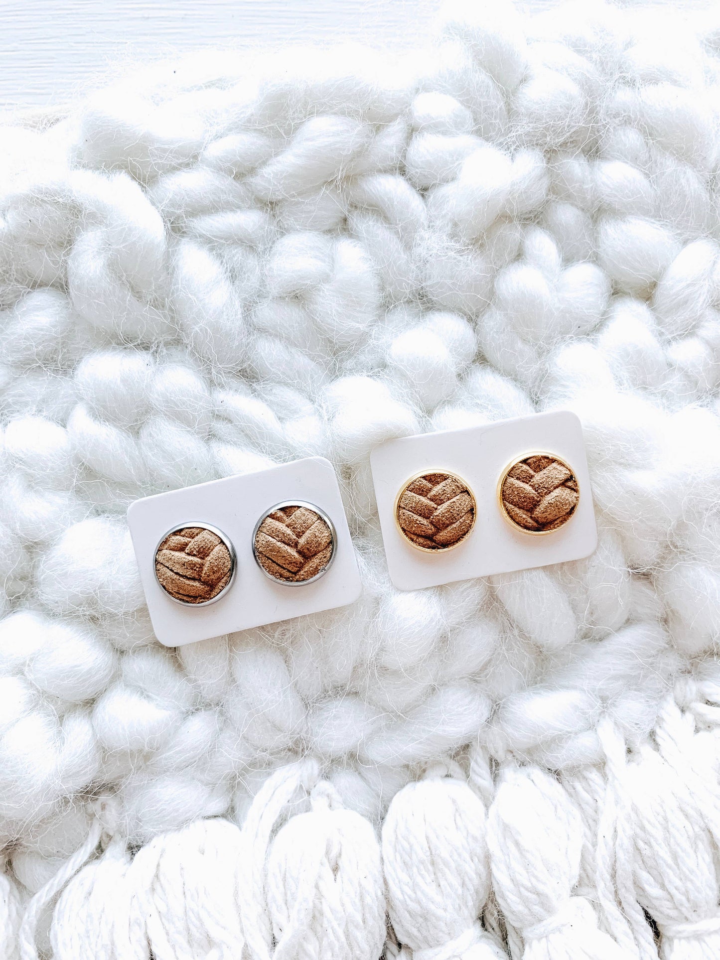 Honey Leather Earrings