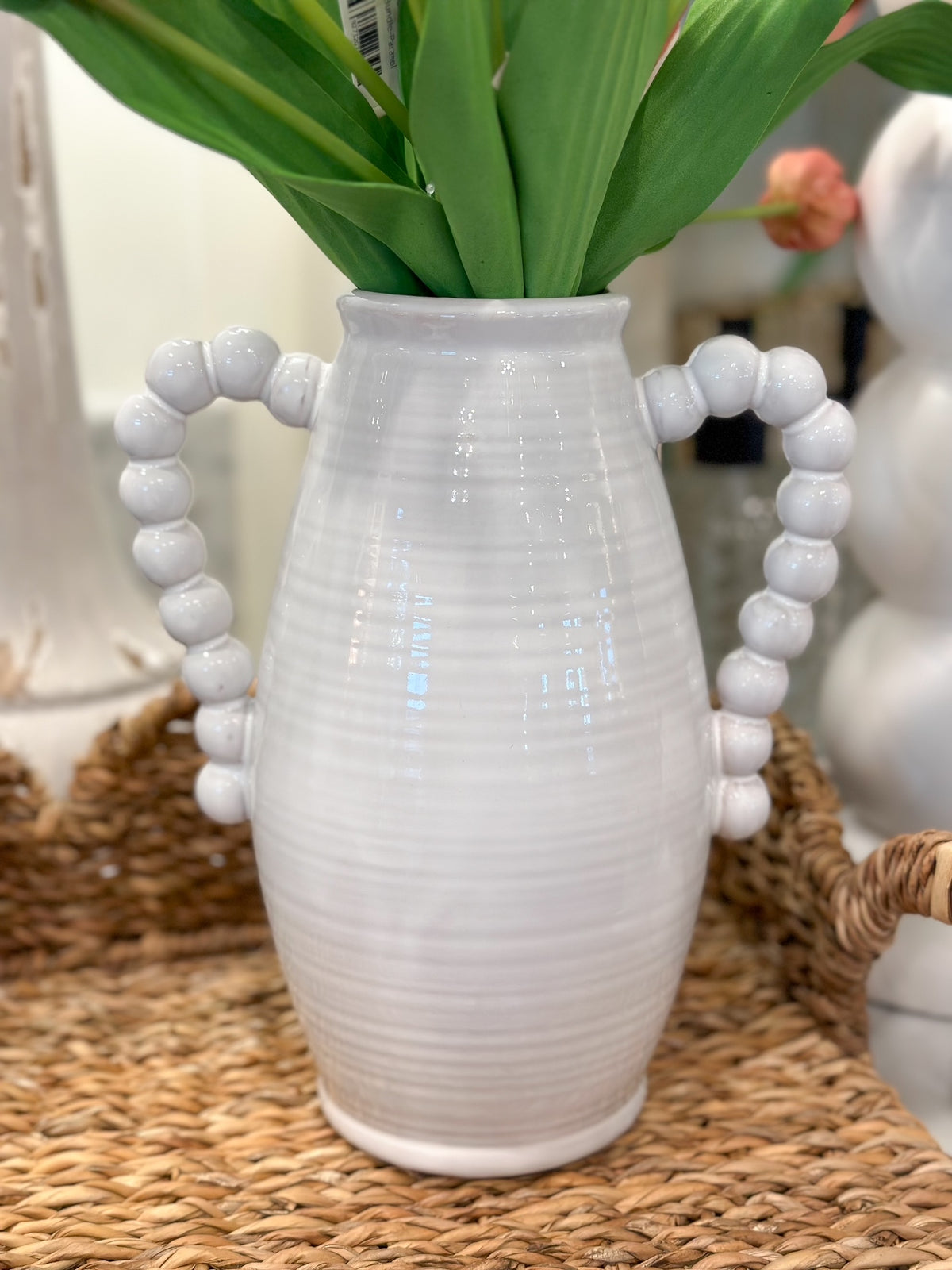 Tall Bead Vase