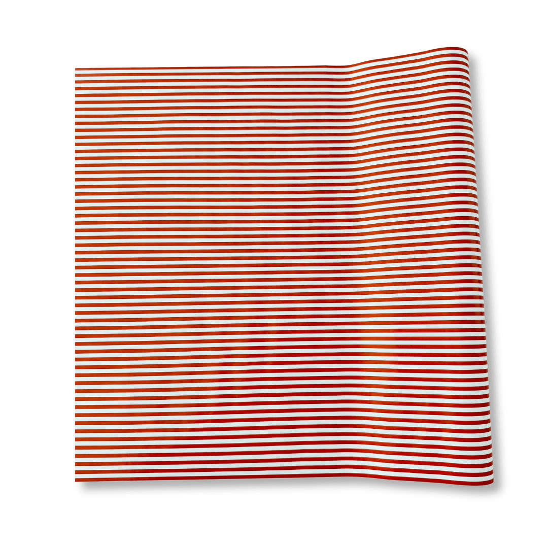 Red Striped Paper Table Runner – 19.5” x 150” | Disposable Party Table Décor