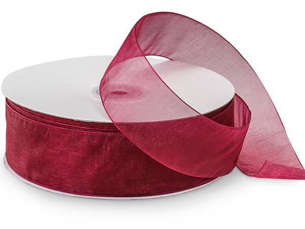 Sheer Organza Gift Packaging Ribbon: Denim Blue, 1 Pack, 7/8"x100 yards