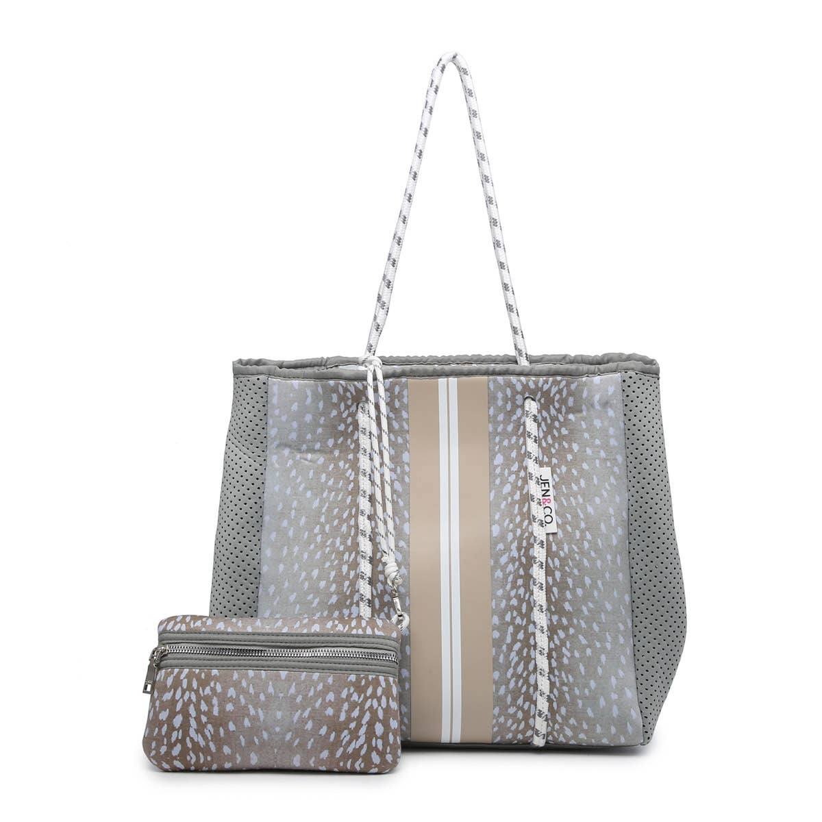 Meribella Antelope/Gray Neoprene Tote