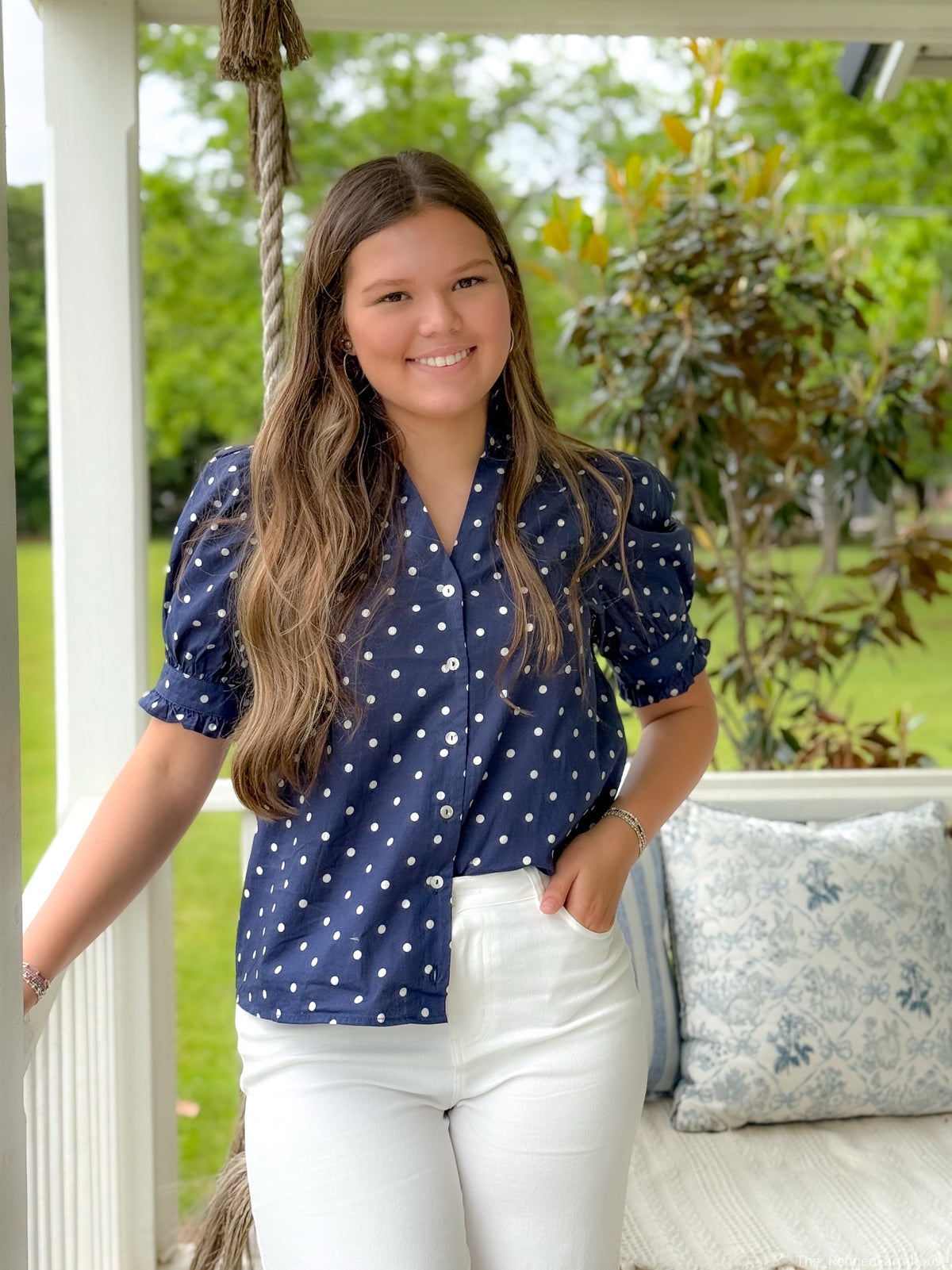 Classic Charm Polka Dot Top