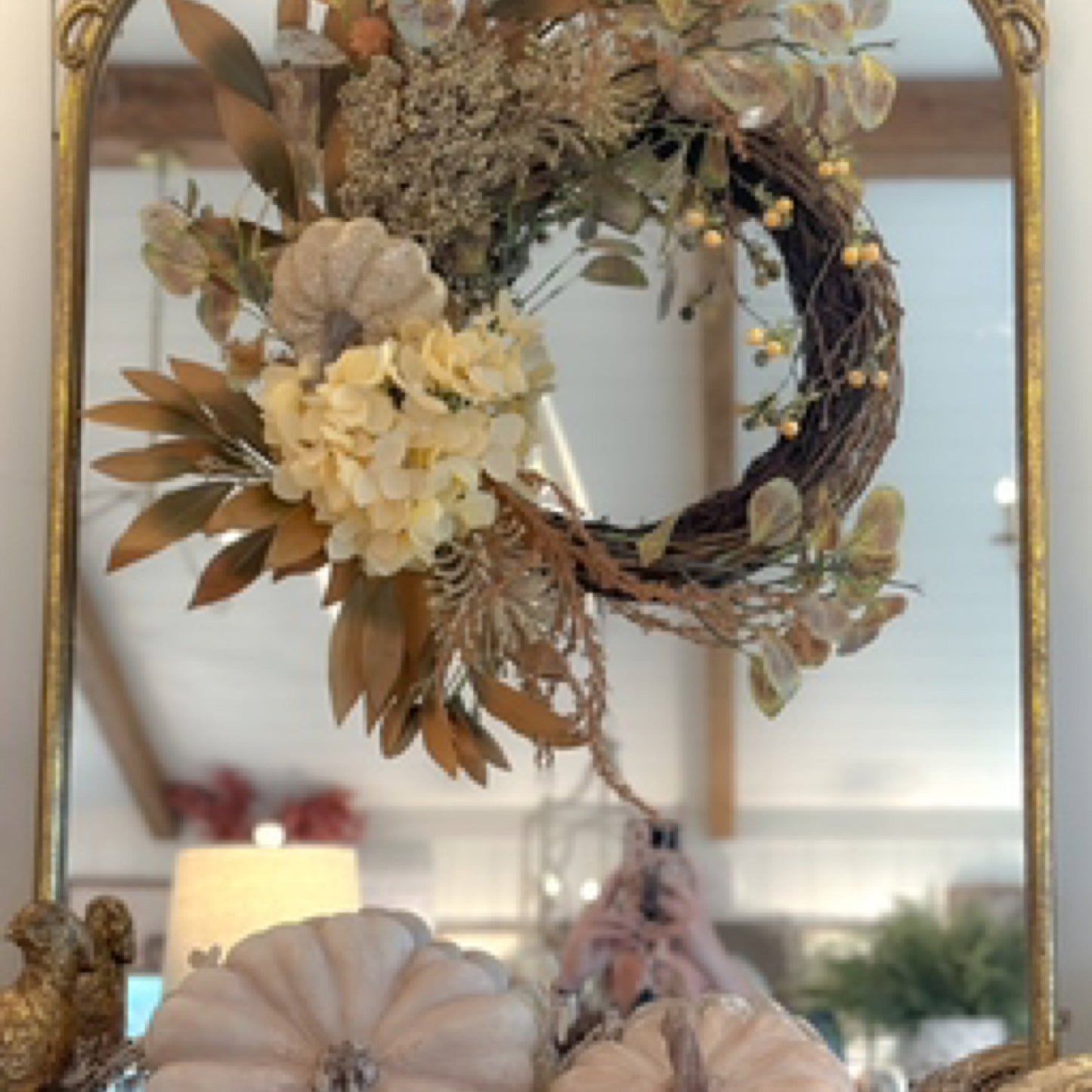 Faux Botanicals Wreath w/ Squash & Berries, Multi Color