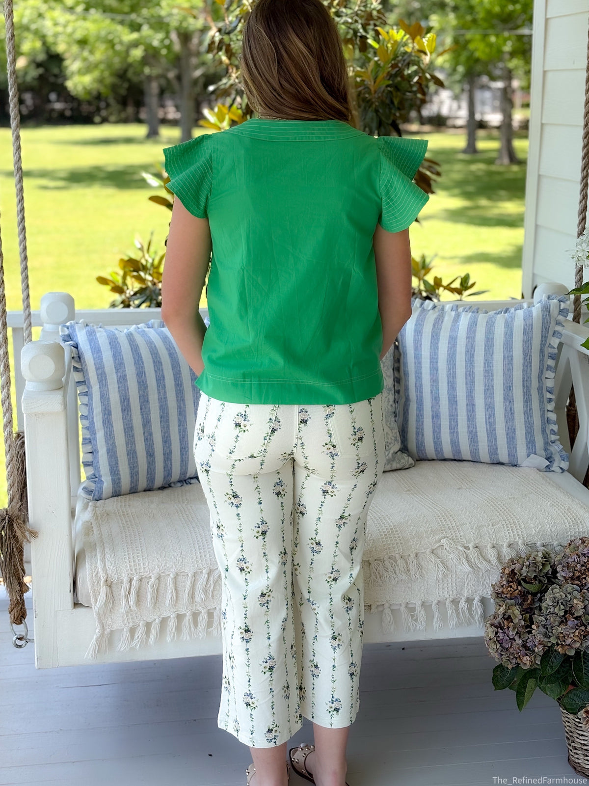 English Garden Floral Pants