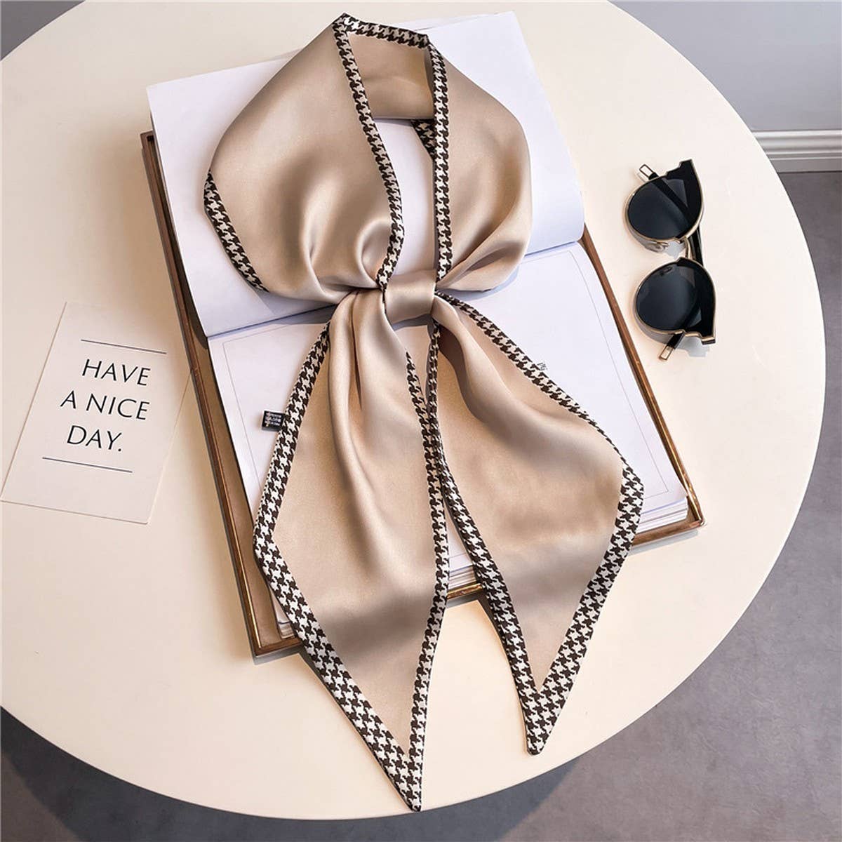 Versatile Narrow Commuter Head Scarf | Light KhakiI