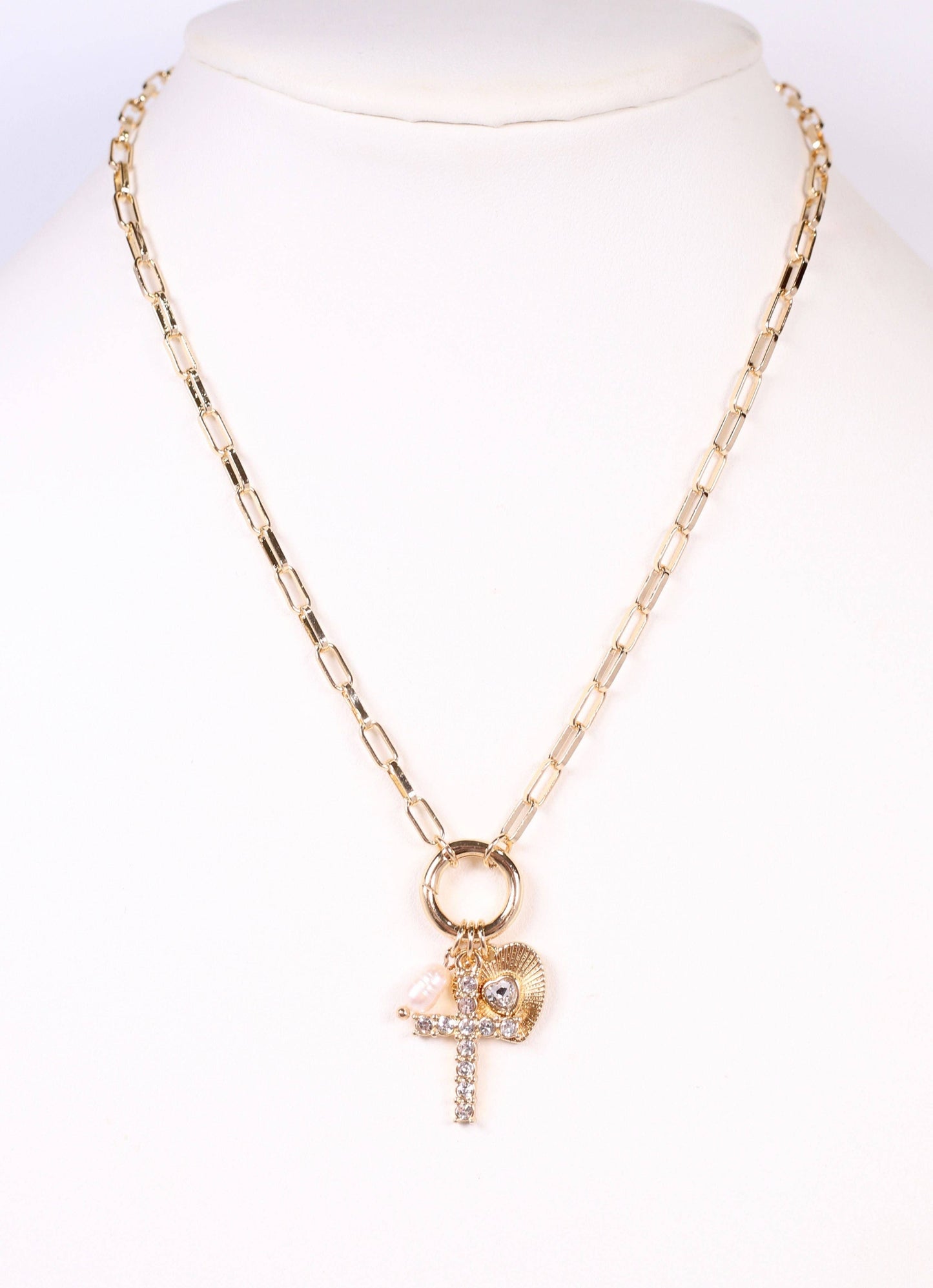 Arya Charm Cluster Necklace