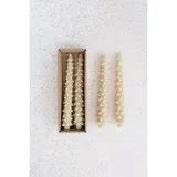 Unscented Tree Shaped Taper Candles Cream - 10"