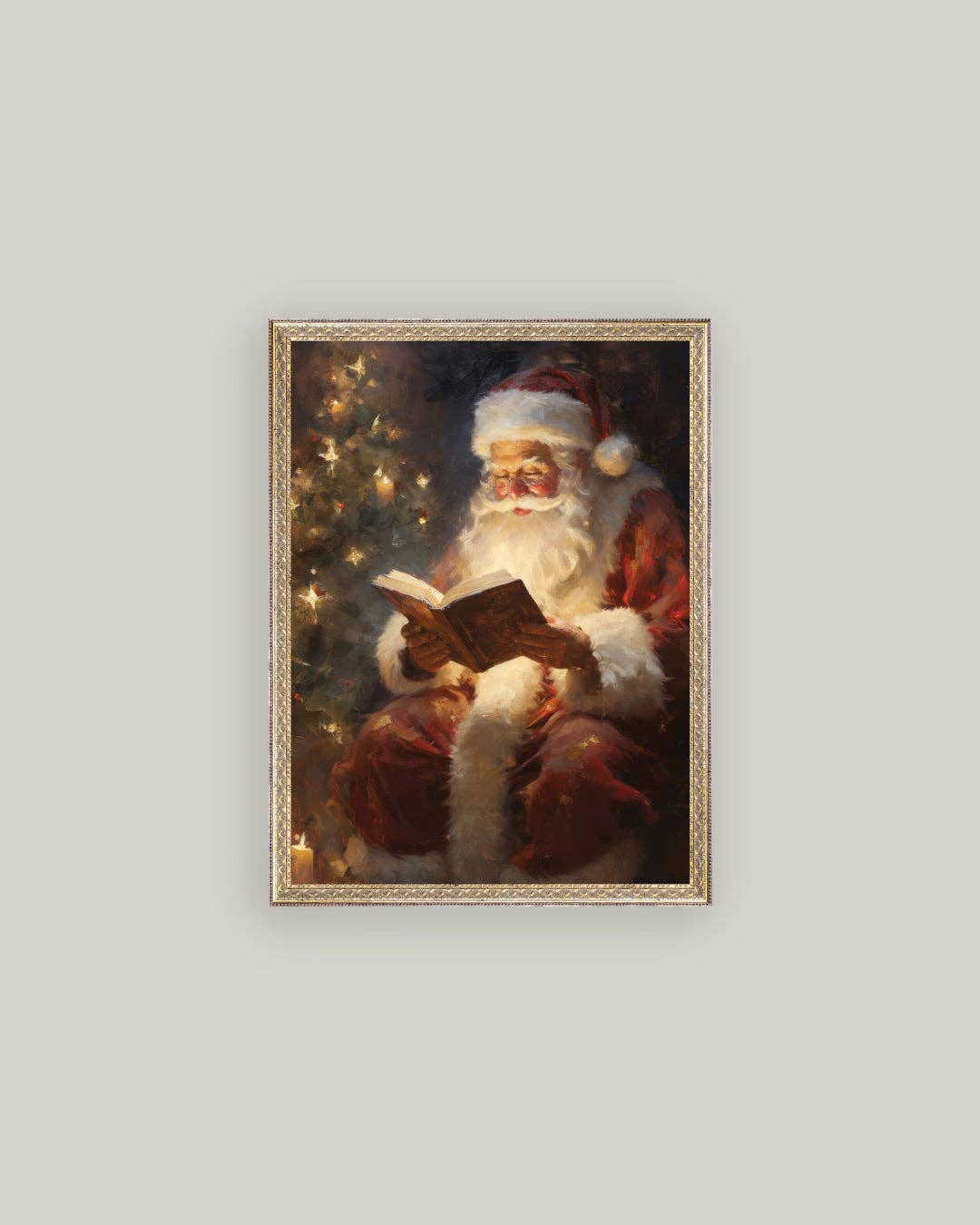 Classic Santa Framed Antique Art | 5x7