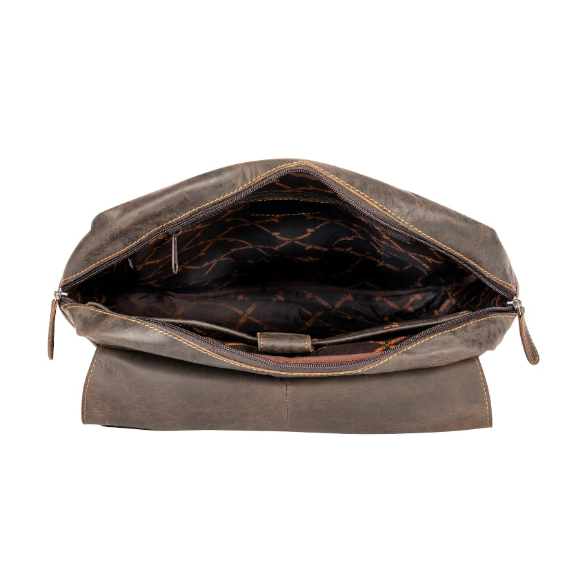 Leather Laptop Backpack Melbourne Sandal GW2023SAN: Brown