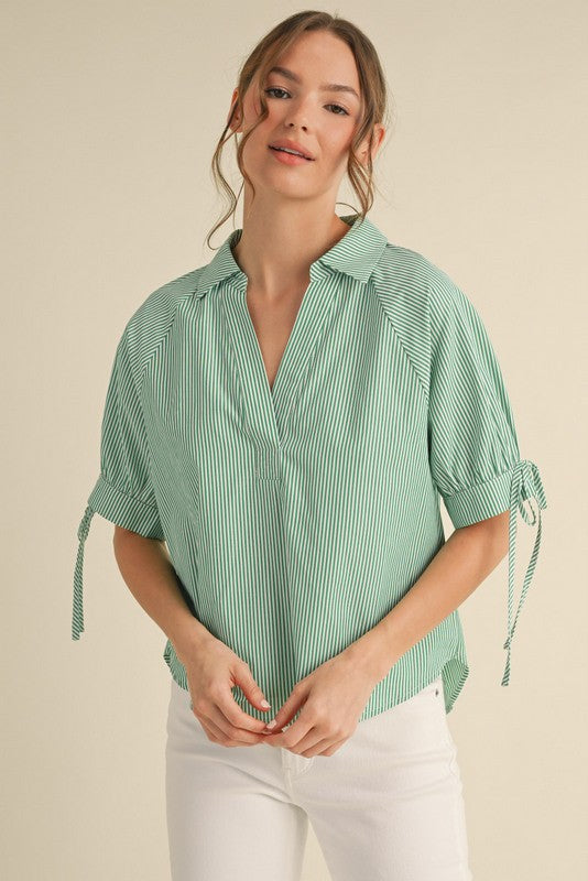 Mint Stripe Breeze Top