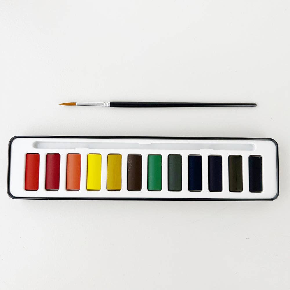 Watercolor paint set w/brush