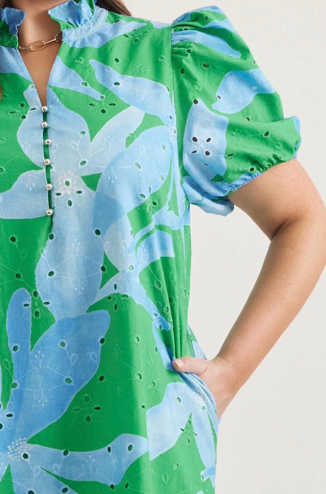 Fresh Bloom Midi Dress-Curvy